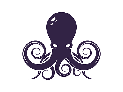 Octopus animal brand identity logo octopus squid tentacles vector visual