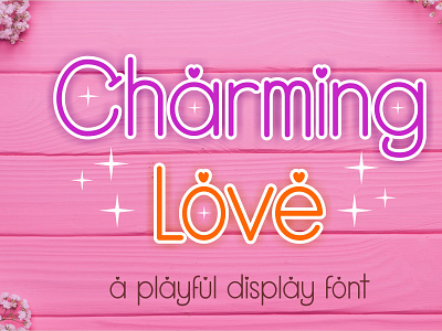 CHARMING LOVE FONT branding charming display font font better fonts graphic design illustration lettering living logo love