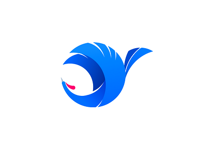 鸾鸟／phoenix bird china icon logo phoenix