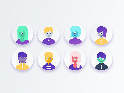 kalo-alien avatars aliens app branding design freelancer icon illustration ui vector