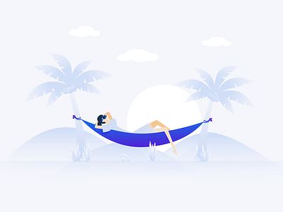 Relax app beach branding characer chill design emptystate illustration relax rest usertesting vacation