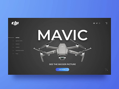 Mavic 2 concept landing page adobe xd concepting design drone mavic sketch ui ux