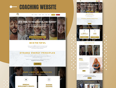 Life Coach Website graphic design ui