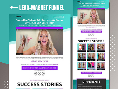 Weight Loss Coach Lead Magnet Funnel graphic design ui