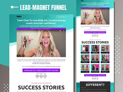 Weight Loss Coach Lead Magnet Funnel graphic design ui