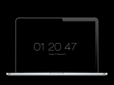iClockScreensaver clean clock date digital helvetica iclock minimal screensaver time windows