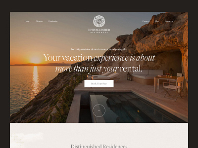 Distinguished Residences Landing Page Design! hotels landing page landing page design mockup design travel landing page ui uiux ux website design