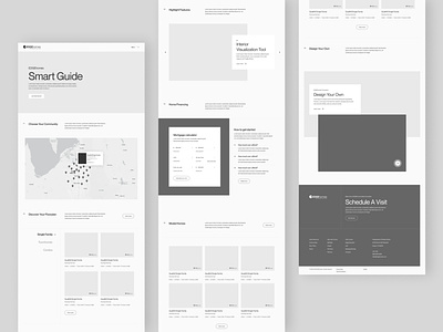 EDGEhomes @Wireframe. landing page design ui uiux ux wireframe