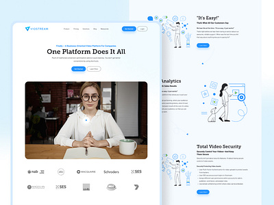 VIOSTREAM @Landing Page Design landing page design mockup design ui uiux ux website design