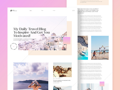 Personal Blog blog mockup design travel ui uiux website design