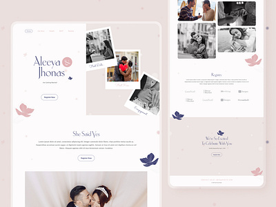 Wedding Landing Page event landing page design mockup design ui uiux website design wedding