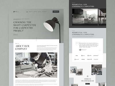Carpenter@Landing page design landing page design mockup design ui uiux website design