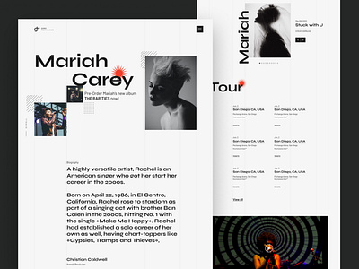 Musician @Landing Page Design design mockup design ui uiux ux website design