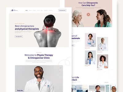 Therapists @Landing Page Design doctor landing page design medical mockup design therapists ux website design