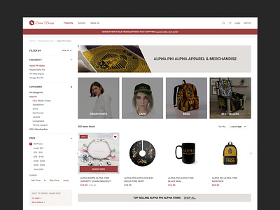 e-Commerce Product Listing Page Design e commerce mockup design online store product page design ui uiux website design
