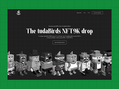 NFT Landing Page Design design landing page mockup design nft ui uiux ux website design