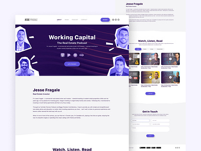 Podcast Landing Page Design landing page design mockup design podcast radio uiux website design