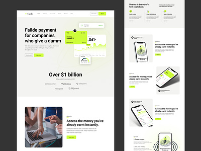 Wallet App Landing Page Design banking landing page mockup design ui uiux wallet app