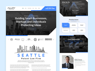 Patent Law Homepage Design. attorney law law firm lawyer mockup design uiux website design