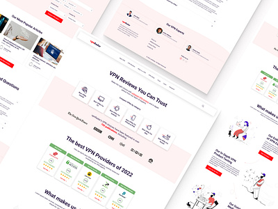 Landing Page Design landing page landing page design mockup design top vpn ui uiux vpn website design