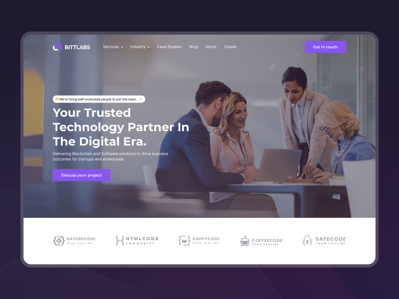 Blockchain Agency by Ghrix on Dribbble