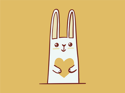 Hello Sunshine! adorable animal bunny cartoon celebrate cheerful childish cute doodle gift greeting hand drawn hare heart holiday illustration love smile toy valentine