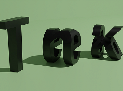 "InkTea" Typography Illusion 3d branding design logo