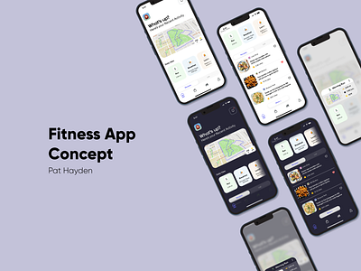 Fitness App WIP aesthetic app concept dark mode design fitness habits health light mode minimal nutrition ui ux