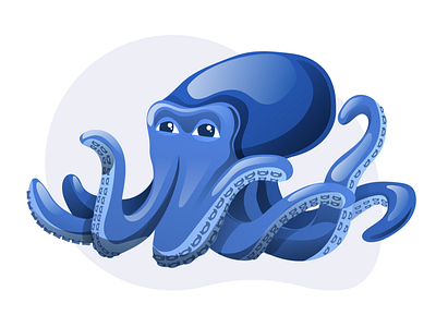 Octopus cartoon design icon illustration vector