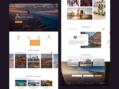 Landing page for travel agency "FLAMINGO" design landing travel agencies ui ux