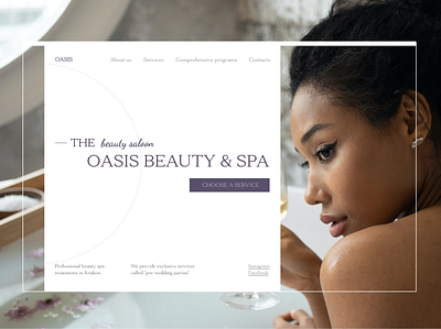 Beauty studio SPA complex beuty branding design landing logo ui ux web design