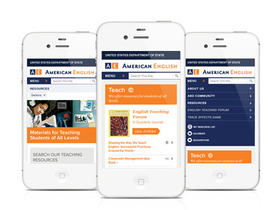 American English Responsive Mobile