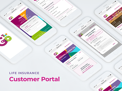 GoTroo: Life Insurance Customer Portal colorful customer portal insurance insurance portal interface life insurance policy portal ux web webapp