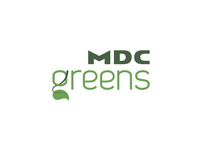 MDC Greens branding green identity landscaping leaf logo mdc nature tree