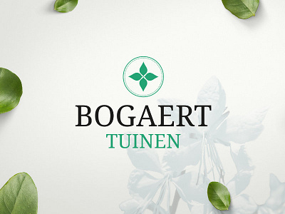 Logo Bogaert Tuinen brand identity branding gardener gardening graphic design green leaves logo logo design