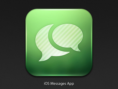 iOS Messages Icon app icon interface ios iphone ui user interface