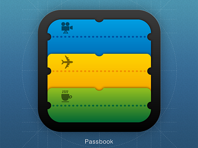 Passbook icon app icon interface ios iphone passbook ui user interface