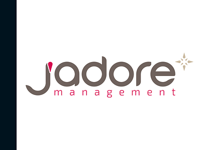J'Adore Management Logo + BC business card logo logotype visual identity