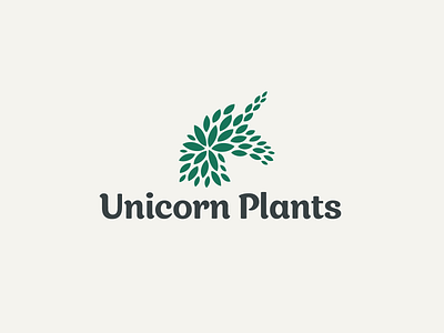 Unicorn Plants abstract animal brand branding creative eco elegant green horse identity leaf logo luxury organic plants shop sophisticated symbol unicorn unique