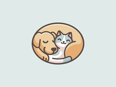 Sleeping Dog & Cat by Alfrey Davilla | vaneltia on Dribbble