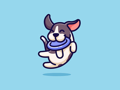 Dog & Frisbee by Alfrey Davilla | vaneltia on Dribbble