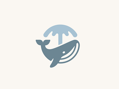 Whale Spouting animal brand branding circle circular fish fountain growth humpback identity investment logo mark ocean profit sea splash symbol water whale
