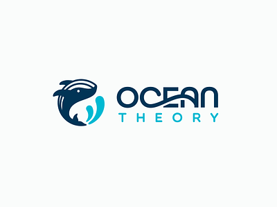Ocean Theory - Final animal branding breaching circle circular communication dynamic fish identity jumping leaping logo mark movement ocean sea splash symbol water whale