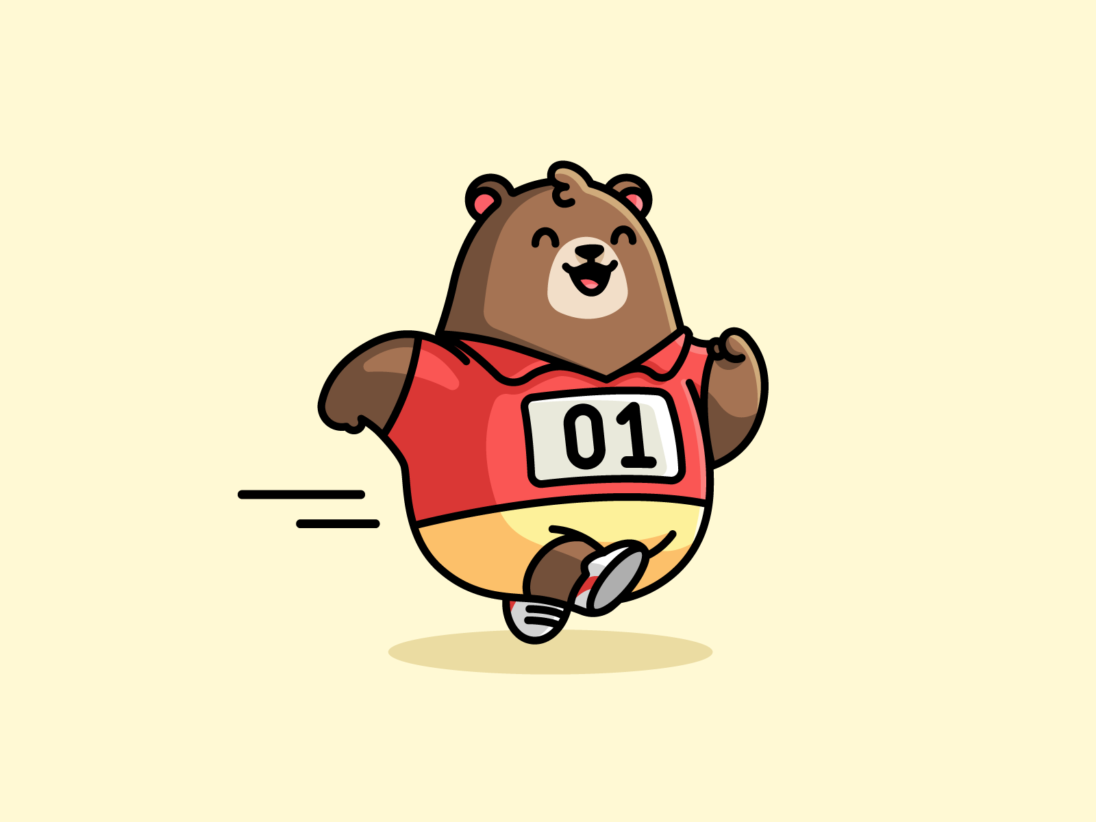 Running Bear adorable bear brown cartoon character cheerful community cute fun happy laughing marathon mascot nonprofit playful positive runner running smiling sport