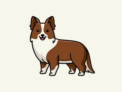 Border Collie adorable animal border collie breed brown canine cartoon character cute dog doggy happy illustration intelligent lovely mascot pet puppy sheep smile