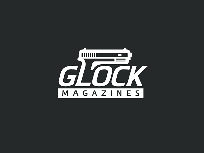 Glock Magazines brand branding glock gun handgun identity logo magazine masculine pistol strong typography
