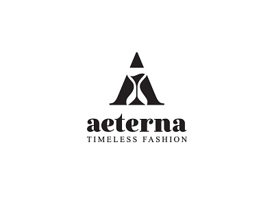 Aeterna beauty brand elegant eternal eternity fashion infinity logo luxury timeless woman women