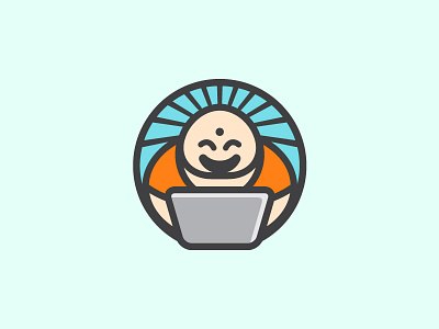 BuddhaNet app brand buddha cute fun identity internet logo religion sale technology web