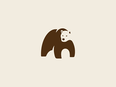 Bear animal app bear brand character gestalt identity illustration logo negative space web