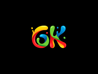 6K splashes brand branding colorful colors droplet identity juice logo paint rainbow splash water